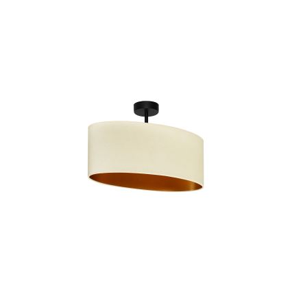 Duolla - Lampadario a plafone OVAL VEGAN 1xE27/15W/230V color crema