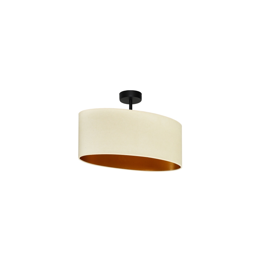 Duolla - Lampadario a plafone OVAL VEGAN 1xE27/15W/230V color crema