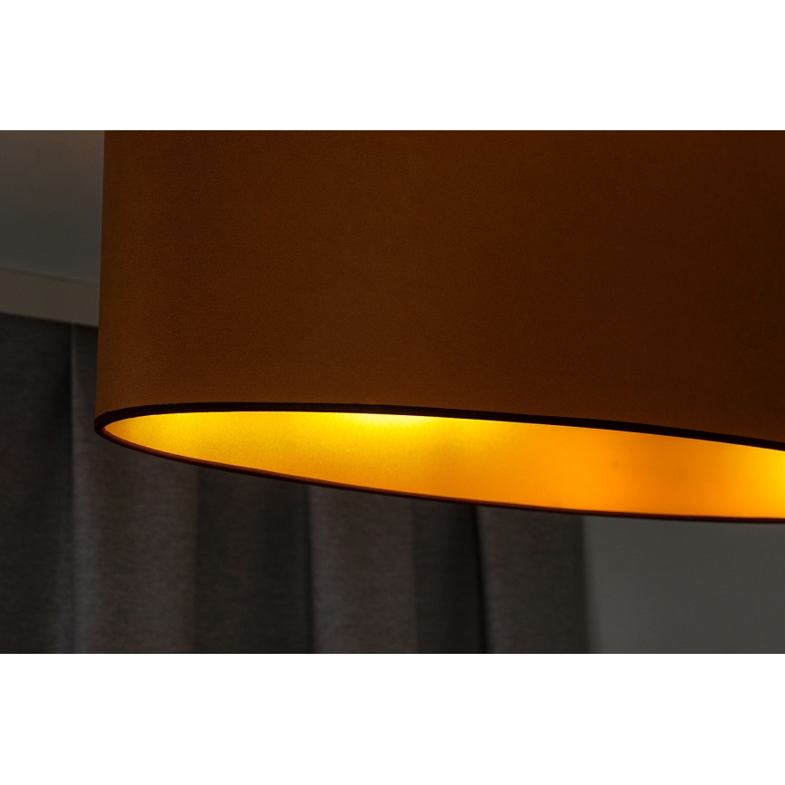 Duolla - Lampadario a plafone OVAL VEGAN 1xE27/15W/230V marrone