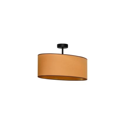 Duolla - Lampadario a plafone OVAL VEGAN 1xE27/15W/230V marrone