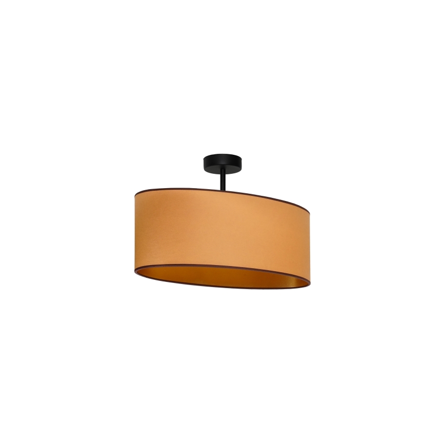 Duolla - Lampadario a plafone OVAL VEGAN 1xE27/15W/230V marrone