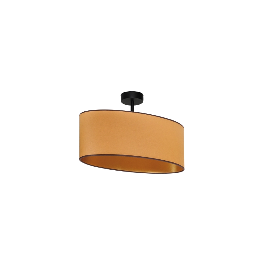 Duolla - Lampadario a plafone OVAL VEGAN 1xE27/15W/230V marrone