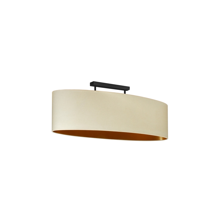 Duolla - Lampadario a plafone OVAL VEGAN 2xE27/15W/230V color crema