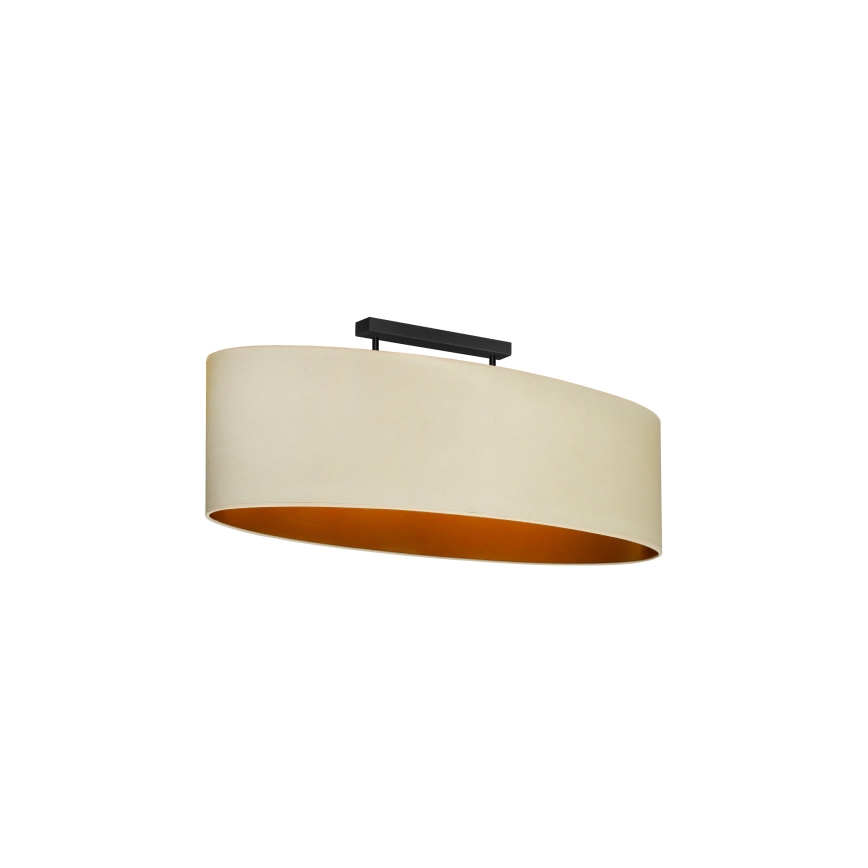 Duolla - Lampadario a plafone OVAL VEGAN 2xE27/15W/230V color crema