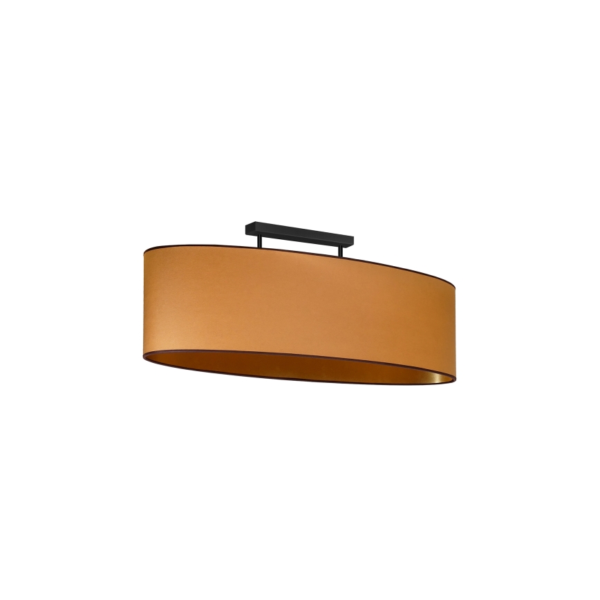 Duolla - Lampadario a plafone OVAL VEGAN 2xE27/15W/230V marrone