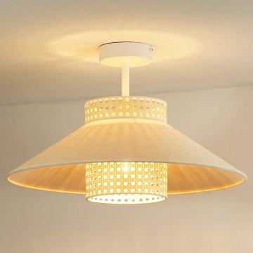 Duolla - Lampadario a plafone RIO RATTAN 1xE27/15W/230V diametro 45 cm beige/rattan