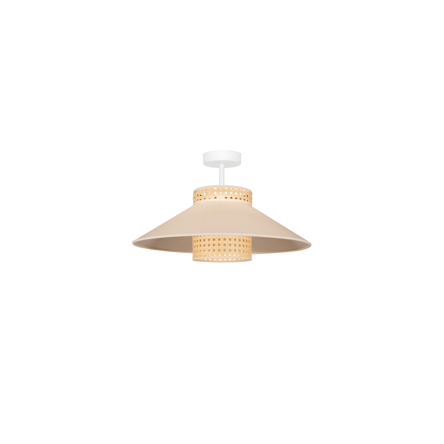 Duolla - Lampadario a plafone RIO RATTAN 1xE27/15W/230V diametro 45 cm beige/rattan