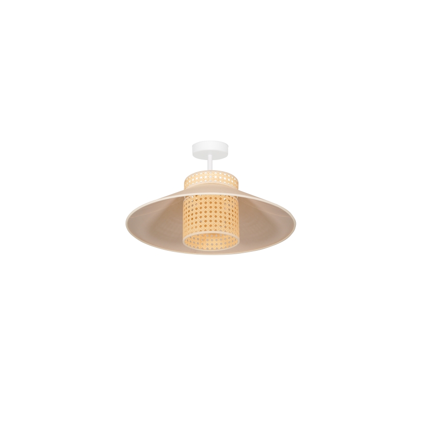 Duolla - Lampadario a plafone RIO RATTAN 1xE27/15W/230V diametro 45 cm beige/rattan