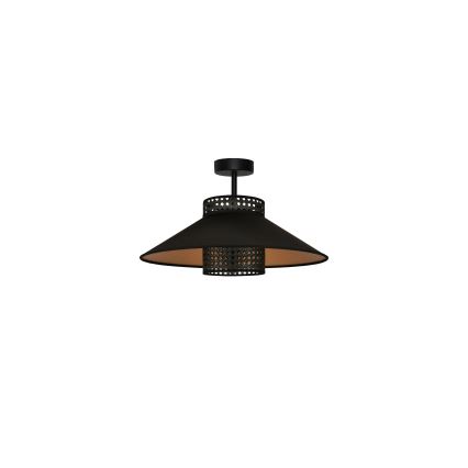 Duolla - Lampadario a plafone RIO RATTAN 1xE27/15W/230V diametro 45 cm nero/oro
