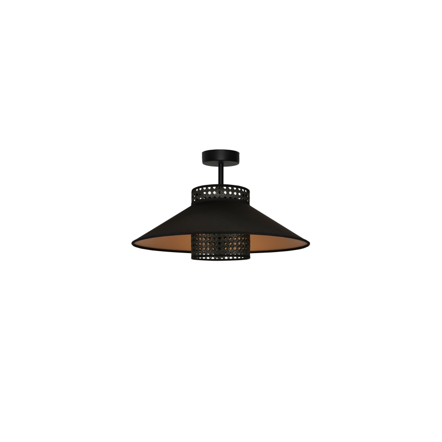 Duolla - Lampadario a plafone RIO RATTAN 1xE27/15W/230V diametro 45 cm nero/oro