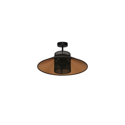 Duolla - Lampadario a plafone RIO RATTAN 1xE27/15W/230V diametro 45 cm nero/oro