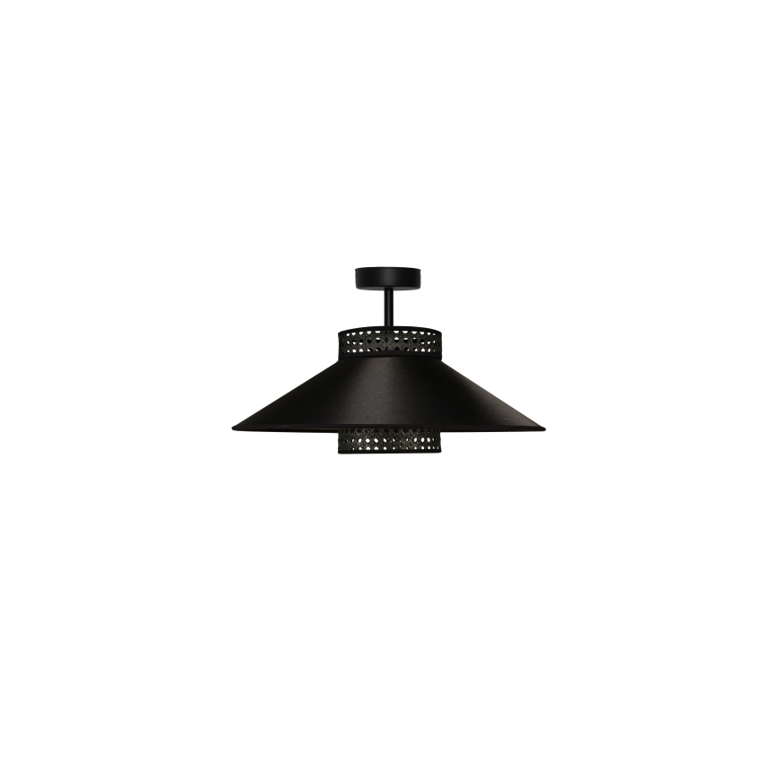 Duolla - Lampadario a plafone RIO RATTAN 1xE27/15W/230V diametro 45 cm nero/oro