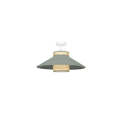 Duolla - Lampadario a plafone RIO RATTAN 1xE27/15W/230V diametro 45 cm verde/rattan