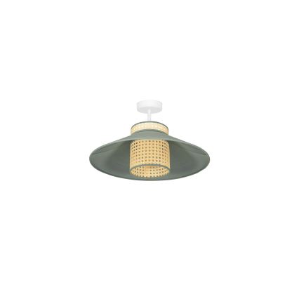 Duolla - Lampadario a plafone RIO RATTAN 1xE27/15W/230V diametro 45 cm verde/rattan