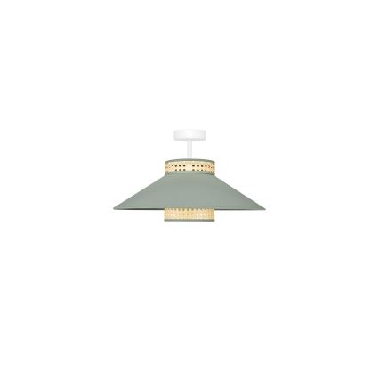 Duolla - Lampadario a plafone RIO RATTAN 1xE27/15W/230V diametro 45 cm verde/rattan