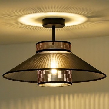 Duolla - Lampadario a plafone RIO SHINY 1xE27/15W/230V diametro 45 cm nero/rame
