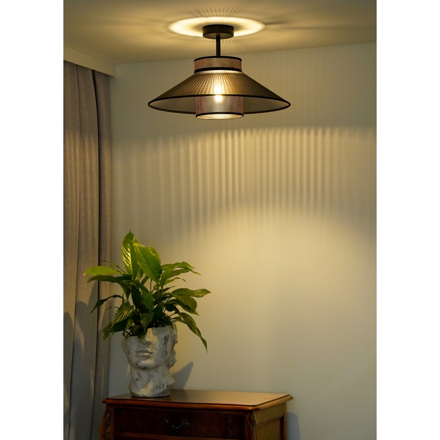 Duolla - Lampadario a plafone RIO SHINY 1xE27/15W/230V diametro 45 cm nero/rame