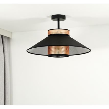 Duolla - Lampadario a plafone RIO SHINY 1xE27/15W/230V diametro 45 cm nero/rame