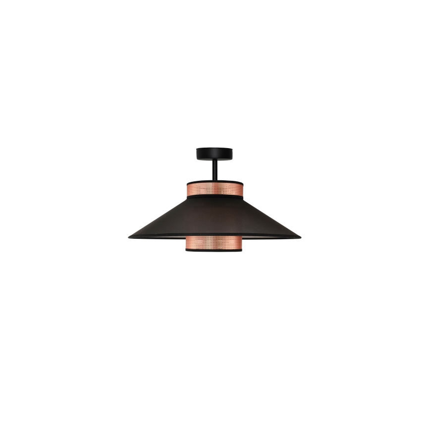 Duolla - Lampadario a plafone RIO SHINY 1xE27/15W/230V diametro 45 cm nero/rame