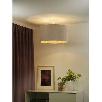 Duolla - Lampadario a plafone ROLLER ECO RECYCLING 1xE27/15W/230V diametro 45 cm color crema