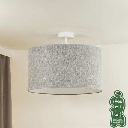 Duolla - Lampadario a plafone ROLLER ECO RECYCLING 1xE27/15W/230V diametro 45 cm grigio