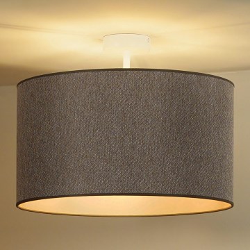 Duolla - Lampadario a plafone ROLLER ECO RECYCLING 1xE27/15W/230V diametro 45 cm marrone
