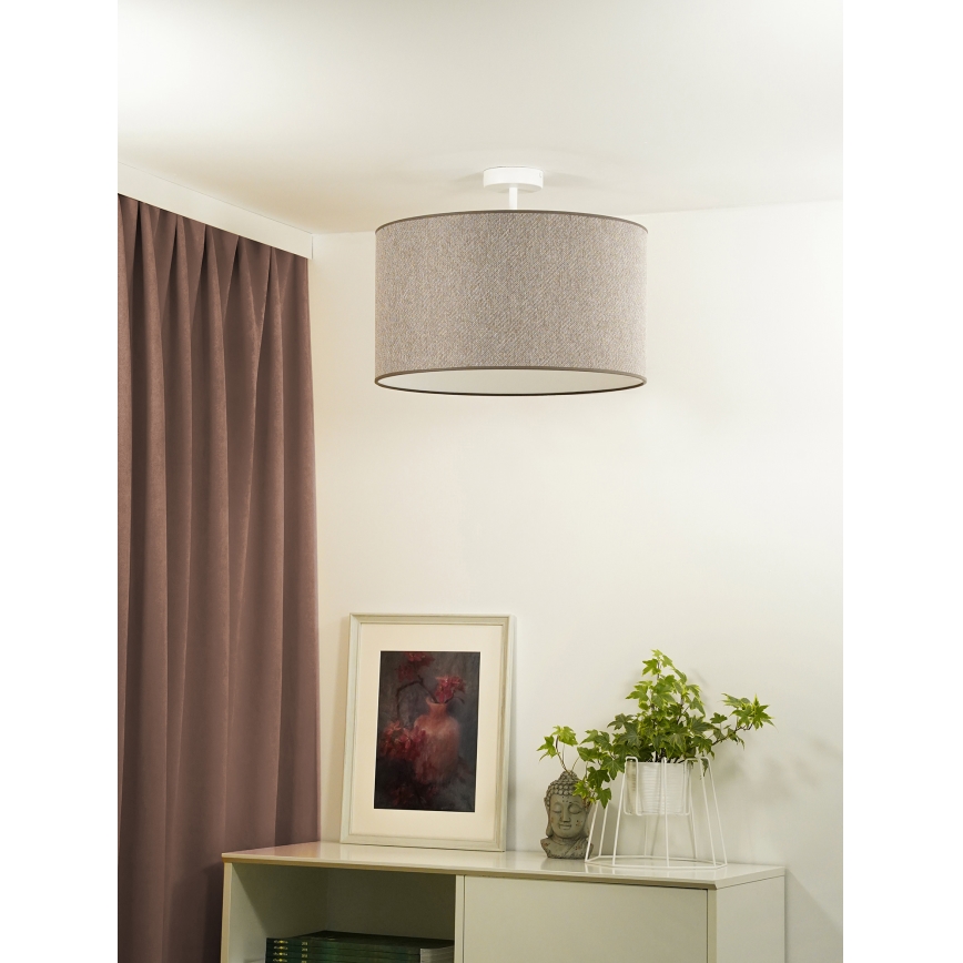 Duolla - Lampadario a plafone ROLLER ECO RECYCLING 1xE27/15W/230V diametro 45 cm marrone