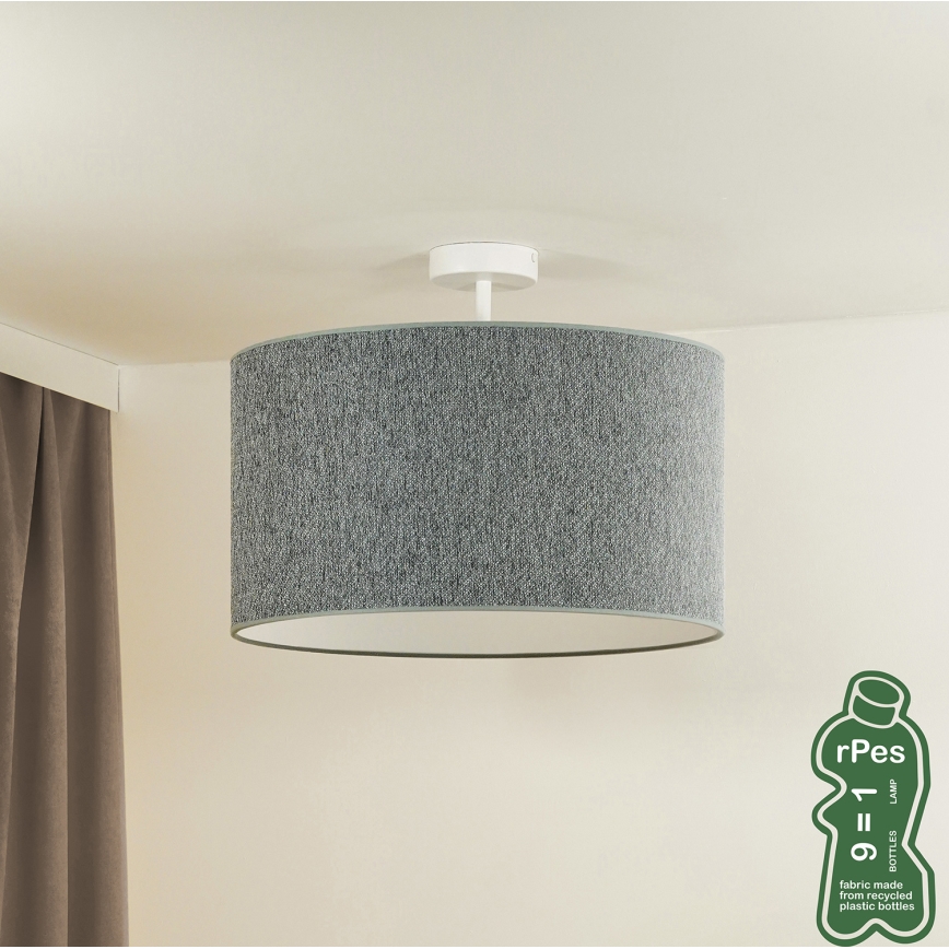 Duolla - Lampadario a plafone ROLLER ECO RECYCLING 1xE27/15W/230V diametro 45 cm verde