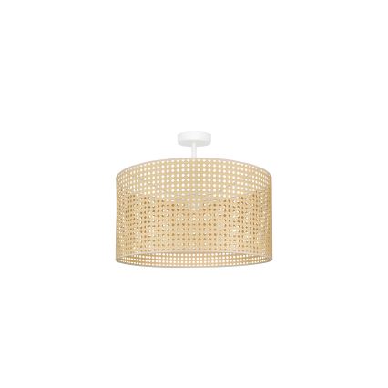 Duolla - Lampadario a plafone ROLLER RATTAN 1xE27/15W/230V diametro 45 cm beige