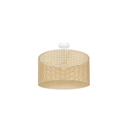 Duolla - Lampadario a plafone ROLLER RATTAN 1xE27/15W/230V diametro 45 cm beige