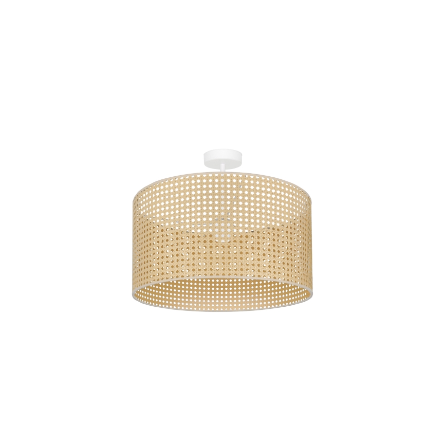 Duolla - Lampadario a plafone ROLLER RATTAN 1xE27/15W/230V diametro 45 cm beige