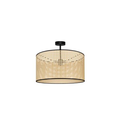 Duolla - Lampadario a plafone ROLLER RATTAN 1xE27/15W/230V diametro 45 cm beige/nero