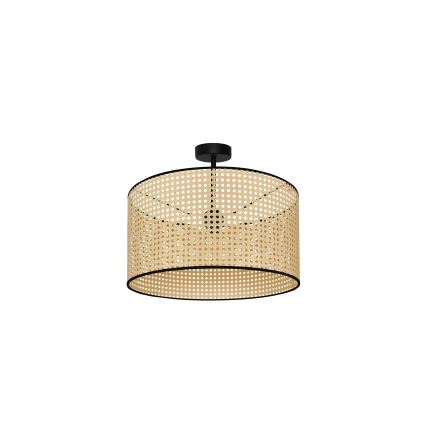 Duolla - Lampadario a plafone ROLLER RATTAN 1xE27/15W/230V diametro 45 cm beige/nero