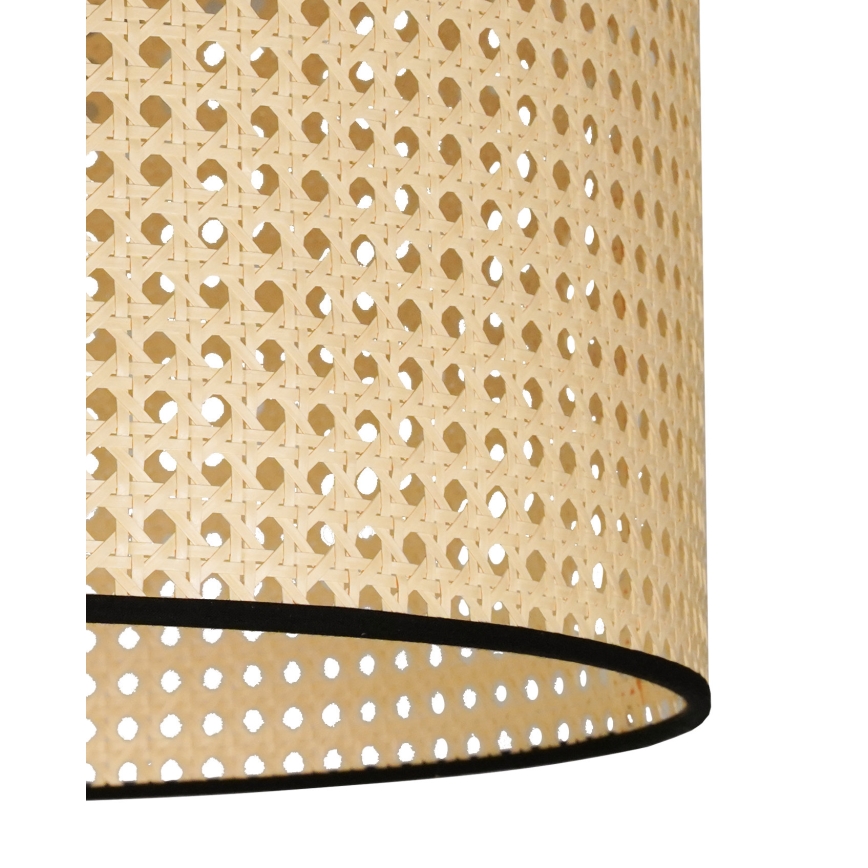 Duolla - Lampadario a plafone ROLLER RATTAN 1xE27/15W/230V diametro 45 cm beige/nero