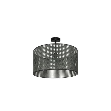 Duolla - Lampadario a plafone ROLLER RATTAN 1xE27/15W/230V diametro 45 cm nero