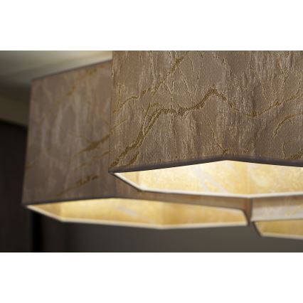 Duolla - Lampadario a plafone ROLLER TRIO HEX 3xE27/15W/230V bianco/oro