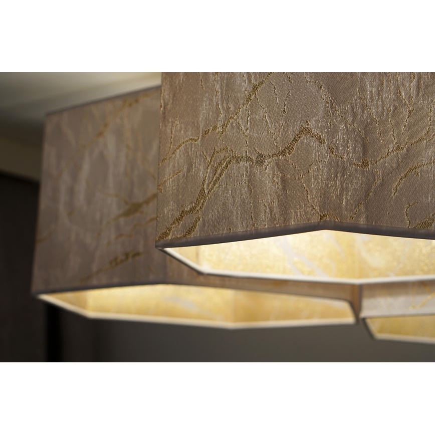 Duolla - Lampadario a plafone ROLLER TRIO HEX 3xE27/15W/230V bianco/oro