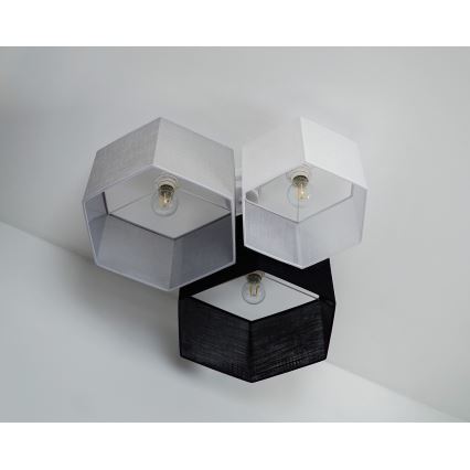 Duolla - Lampadario a plafone ROLLER TRIO HEX 3xE27/15W/230V nero/grigio/bianco