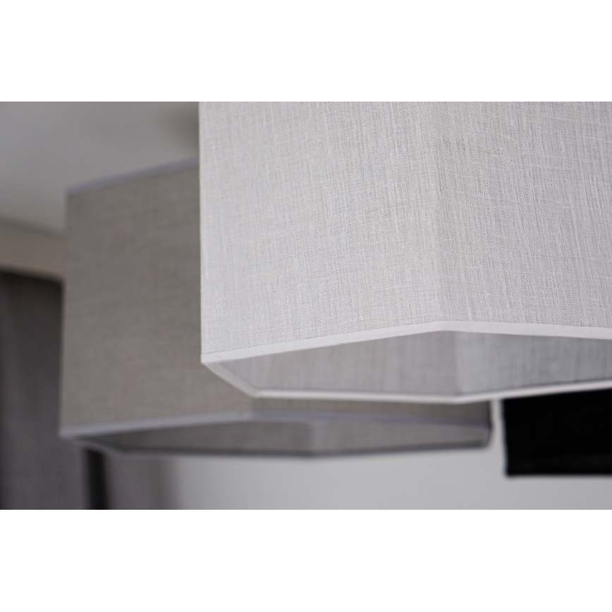 Duolla - Lampadario a plafone ROLLER TRIO HEX 3xE27/15W/230V nero/grigio/bianco