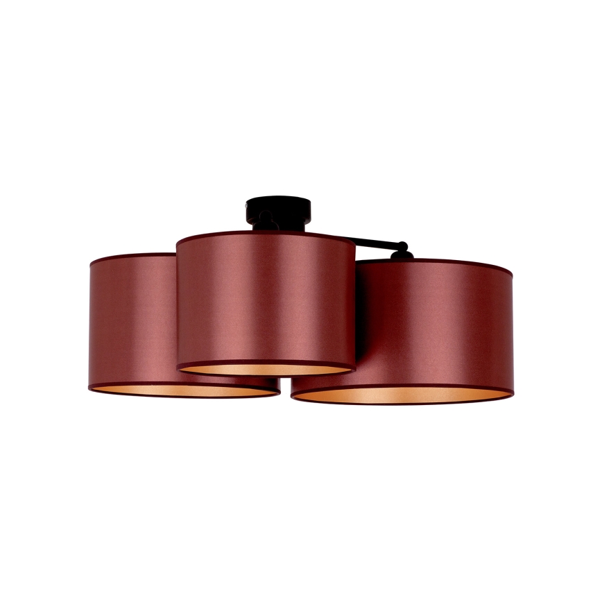 Duolla - Lampadario a plafone ROLLER TRIO SHINY 3xE27/15W/230V rame/oro