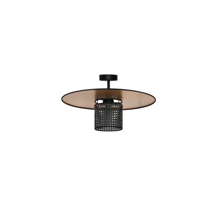 Duolla - Lampadario a plafone TOKYO RATTAN 1xE27/15W/230V diametro 50 cm oro/nero