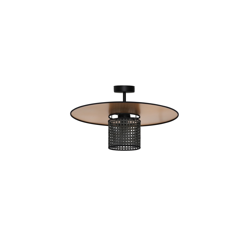 Duolla - Lampadario a plafone TOKYO RATTAN 1xE27/15W/230V diametro 50 cm oro/nero