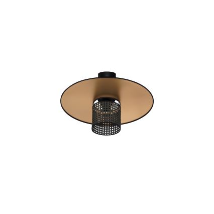 Duolla - Lampadario a plafone TOKYO RATTAN 1xE27/15W/230V diametro 50 cm oro/nero
