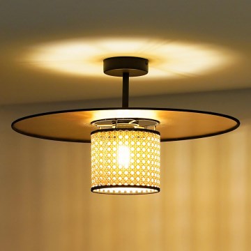 Duolla - Lampadario a plafone TOKYO RATTAN 1xE27/15W/230V diametro 50 cm oro/rattan