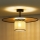 Duolla - Lampadario a plafone TOKYO RATTAN 1xE27/15W/230V diametro 50 cm oro/rattan