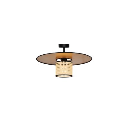 Duolla - Lampadario a plafone TOKYO RATTAN 1xE27/15W/230V diametro 50 cm oro/rattan