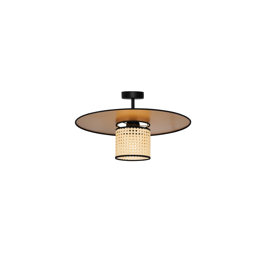 Duolla - Lampadario a plafone TOKYO RATTAN 1xE27/15W/230V diametro 50 cm oro/rattan