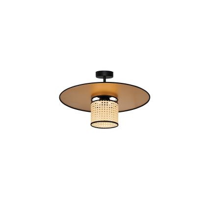 Duolla - Lampadario a plafone TOKYO RATTAN 1xE27/15W/230V diametro 50 cm oro/rattan