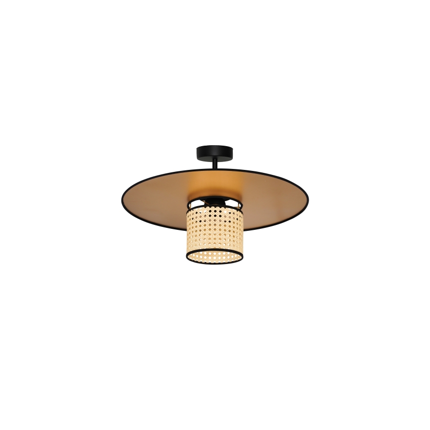 Duolla - Lampadario a plafone TOKYO RATTAN 1xE27/15W/230V diametro 50 cm oro/rattan