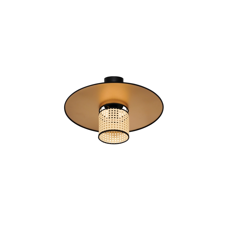 Duolla - Lampadario a plafone TOKYO RATTAN 1xE27/15W/230V diametro 50 cm oro/rattan